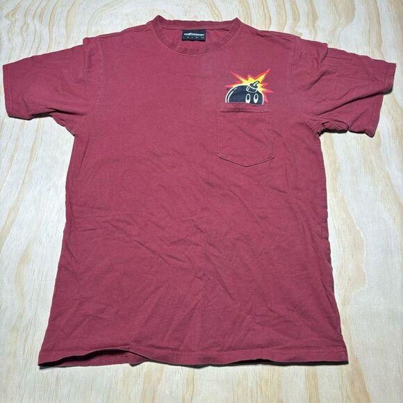 Vintage Y2K The‎ Hundreds Adam Bomb Pocket T Shirt sz Small Red - Picture 2 of 5